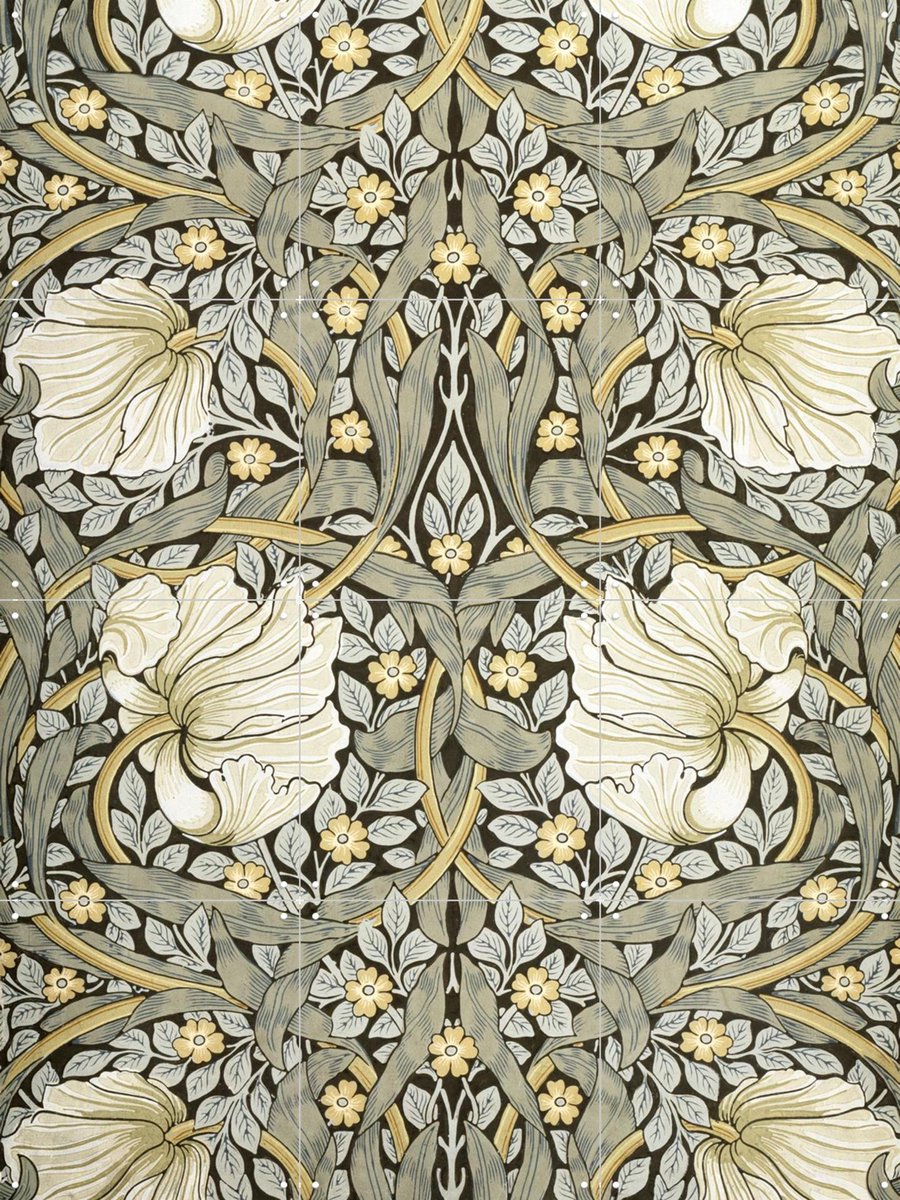 IXXI Pimpernel, William Morris & Victoria and Albert Museum - 60 x 80 cm - Gratis ophangtool - Grote wanddecoratie en posters - Klassiek
