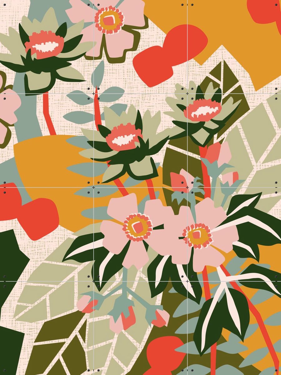 IXXI Getting me down, Megan Gallagher - 60 x 80 cm - Gratis ophangtool - Grote wanddecoratie en posters - Illustraties, Kleurrijk, Speels, Digitale