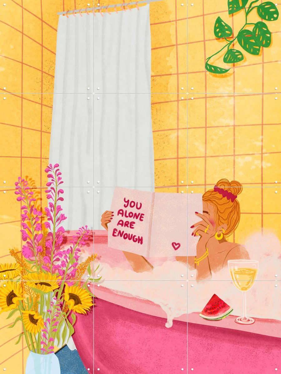 IXXI You Alone Are Enough, Raissa Oltmanns - 60 x 80 cm - Gratis ophangtool - Grote wanddecoratie en posters - Grafisch Ontwerp, Speels, Kleurrijk