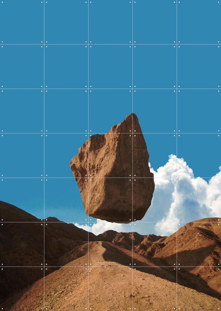 IXXI Floating Land, Fran Rodriguez - 100 x 140 cm - Gratis ophangtool - Grote wanddecoratie en posters - Digitale Kunst, Fotografie, Minimalisme