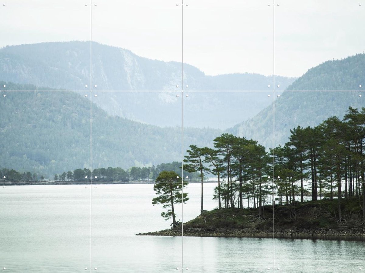 IXXI Norwegian Lakeview, Claire Droppert - 80 x 60 cm - Gratis ophangtool - Grote wanddecoratie en posters - Fotografie, Naturalisme, Minimalisme