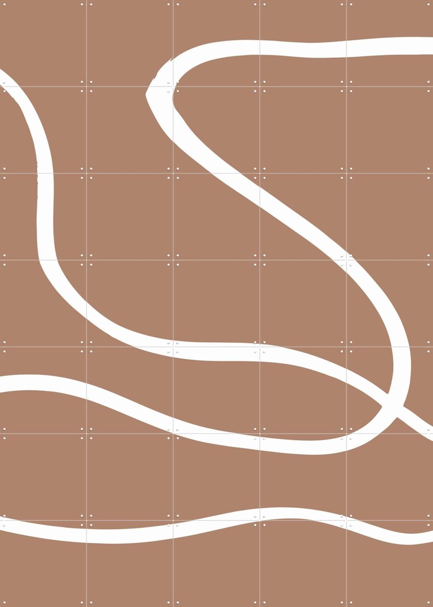 IXXI Abstract Mocha, Various - 100 x 140 cm - Gratis ophangtool - Grote wanddecoratie en posters - Line art, Abstract, Abstract, Grafisch Ontwerp