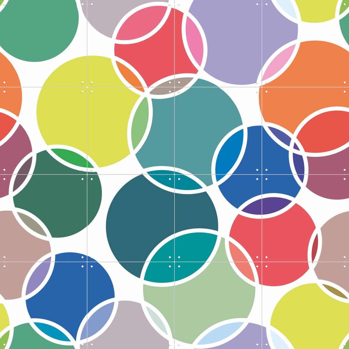 IXXI Gallery, Markus Laible - 80 x 80 cm - Gratis ophangtool - Grote wanddecoratie en posters - Kleurrijk, Grafisch Ontwerp, Geometrische Kunst