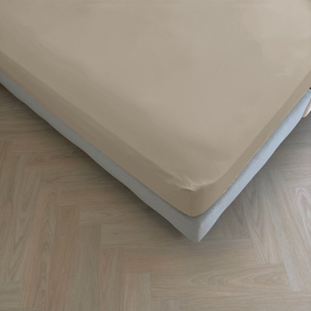 kayori Puro Topper Hoeslaken Katoen Perkal - 180x200cm - Matrasdikte 12 cm - Hotelkwaliteit - Zand