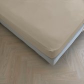 Kayori Puro Topper Hoeslaken Katoen Perkal - 180x200cm - Matrasdikte 12 cm - Hotelkwaliteit - Zand