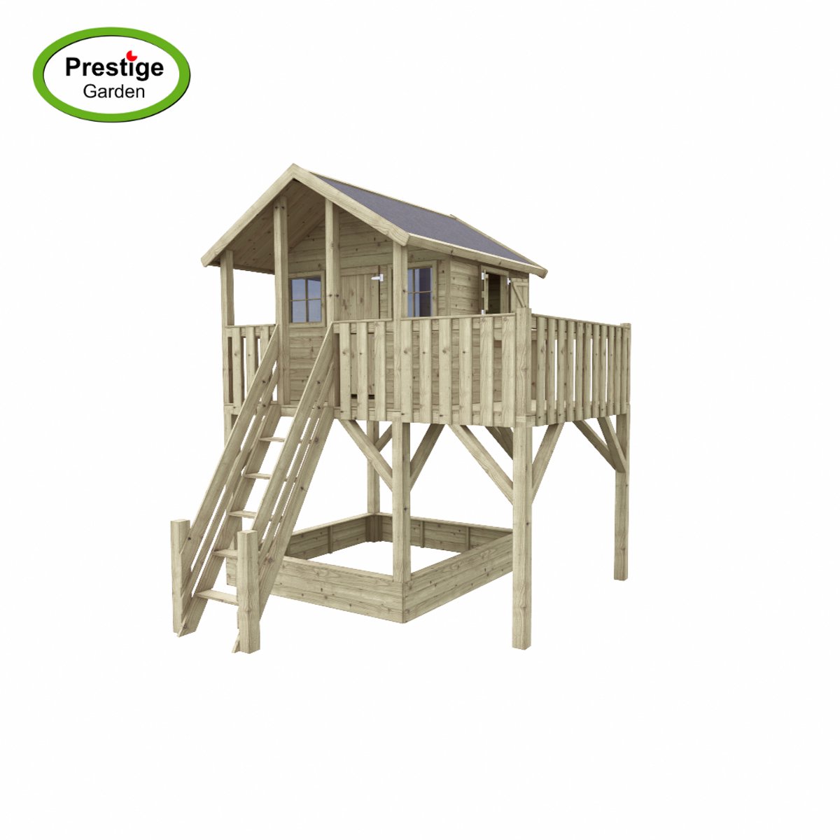 Houten speelhuis Big House XL - Prestige Garden