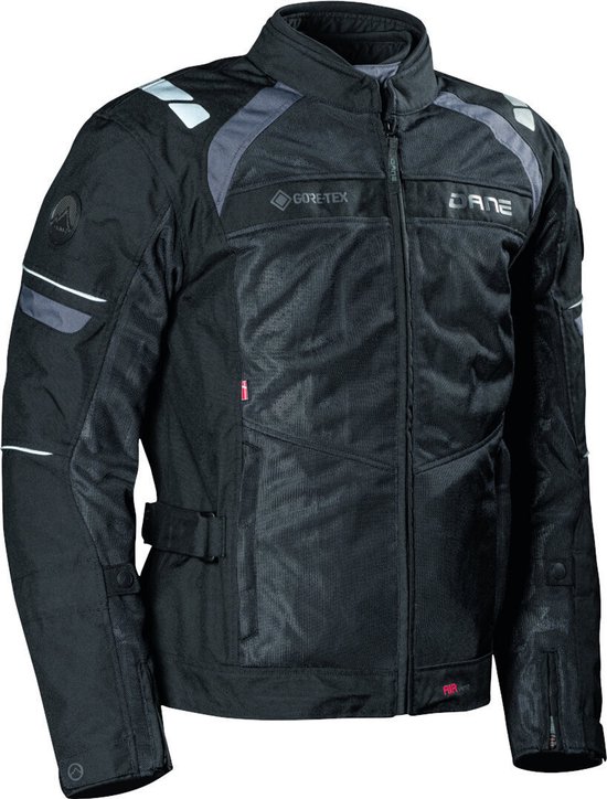 DANE Riva GTX Zwart Grijze Waterdichte Textiele Motorjas - Maat 52 ...