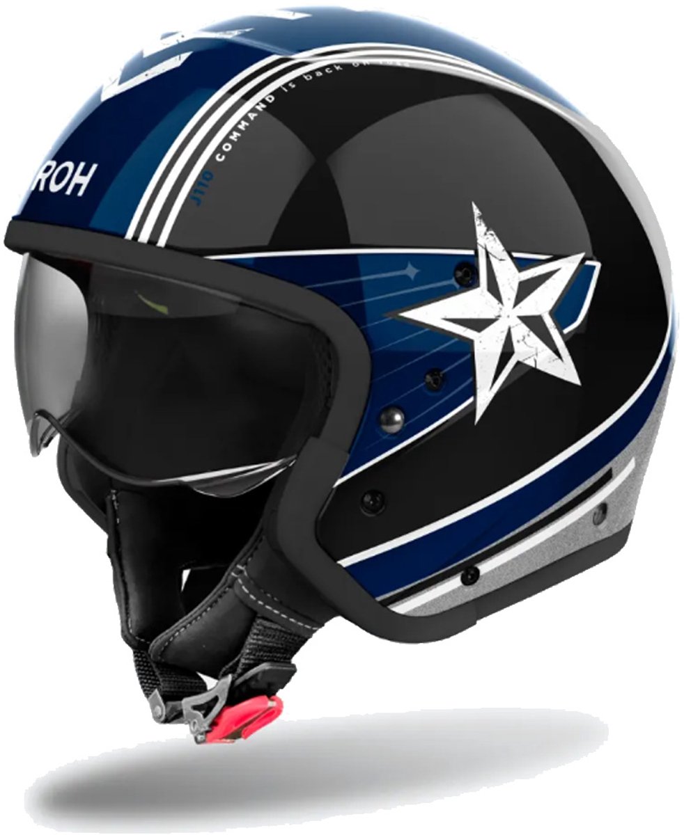 Airoh J 110 Command Octaan Blauw Glossy Jethelm - Helm