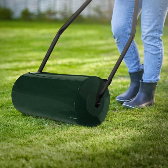 Gazonroller kan worden gevuld met water of zand 50 liter vulvolume Groene tuinroller 60 cm gemaakt van staal van Merkloos	 — afbeelding 4