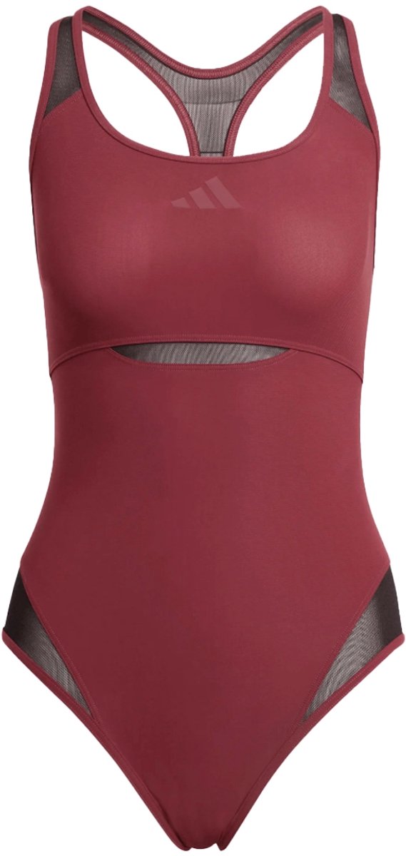 Adidas lanelux mesh y-back badpak in de kleur . Rood