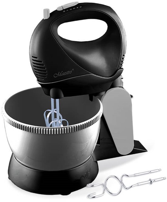 Maestro mixer met roterende kom zwart