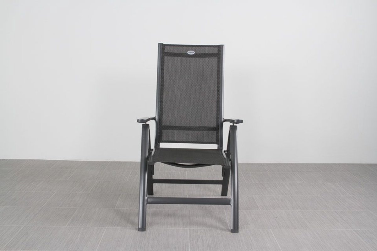 Hartman Set de 4 chaises de jardin réglables en aluminium Roma