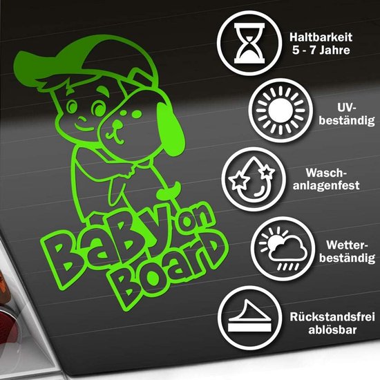 Baby aan Boord Sticker Wit 25 Kleuren 24cm Auto Raam Sticker | bol