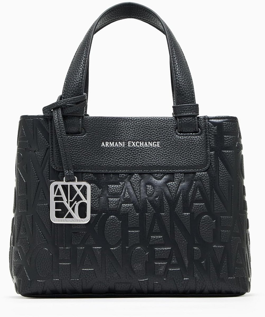 Grote Zwarte Dames Shopper Tas Polyester met Verstelbare Schouderriem