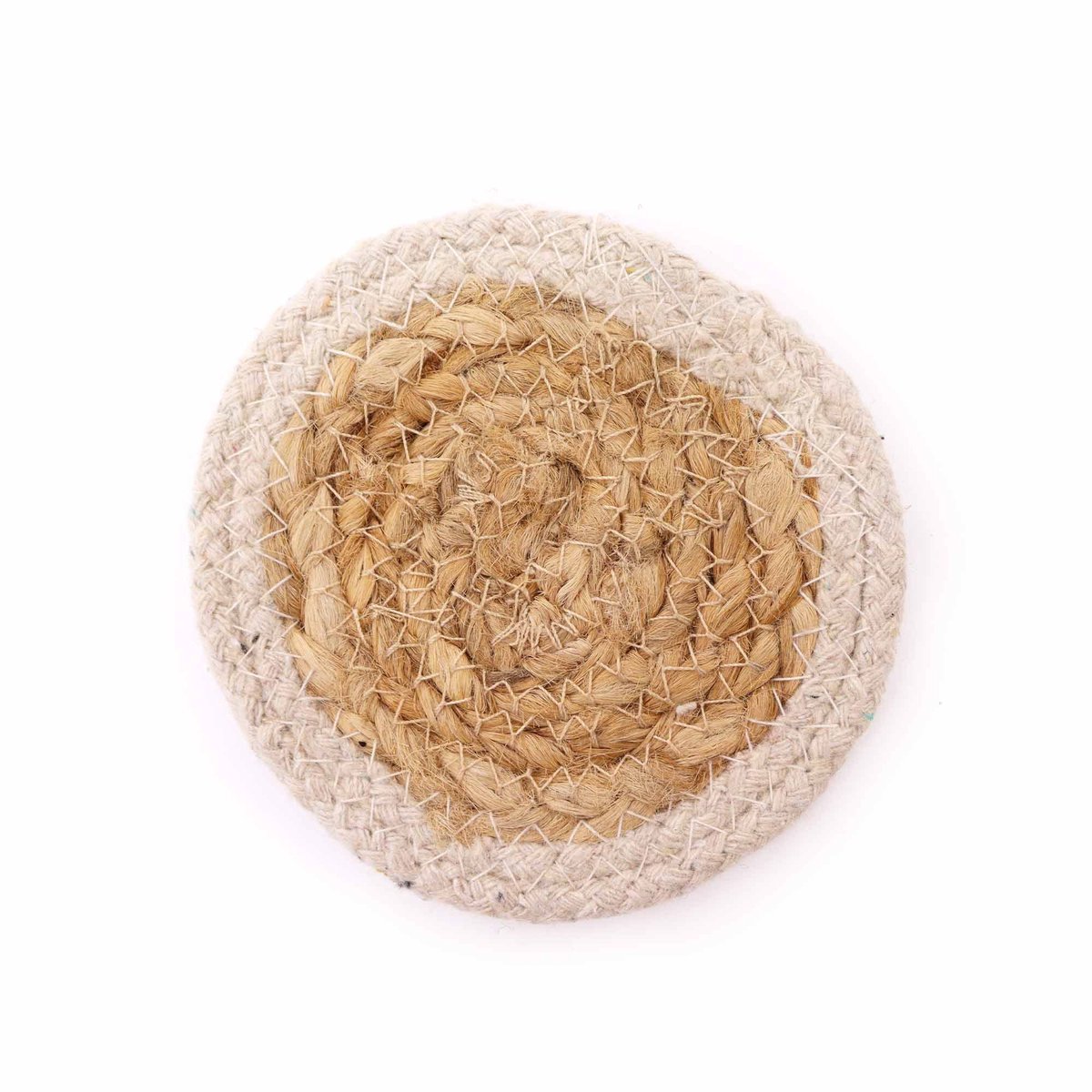 Ancient Wisdom - Decoratieve schaal - Jute en katoen multicolor 10 cm - onderzetter - edelsteenfragment - knutselproject - aquarium - terrarium