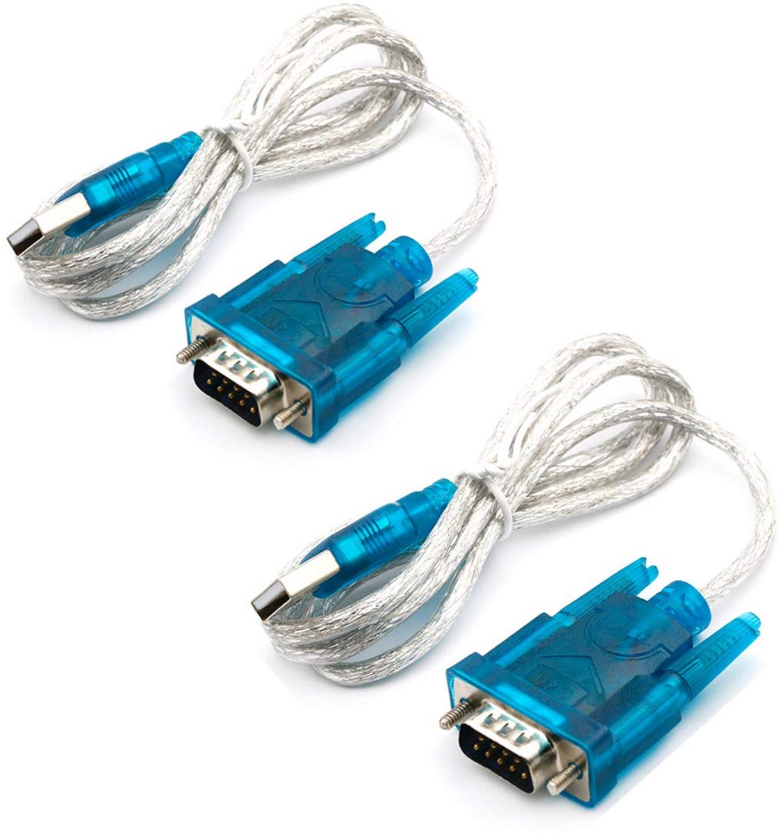 2 stuks USB naar RS232 Seriële Kabel DB9 COM-poort Adapter