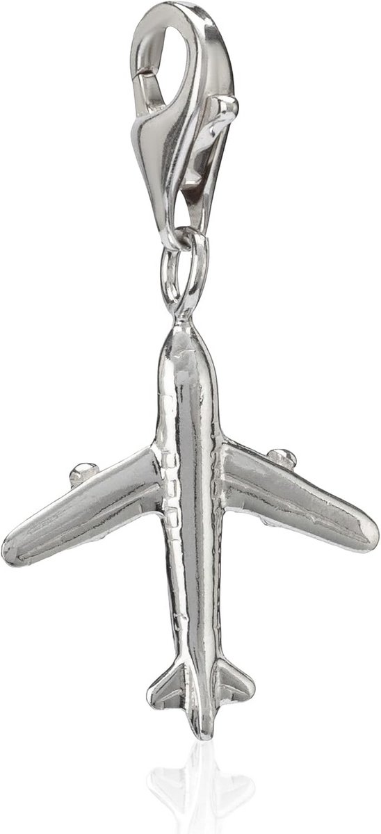 Zilveren Vliegtuig Bedel voor Armband - 925 Sterling Zilveren Bedelhanger