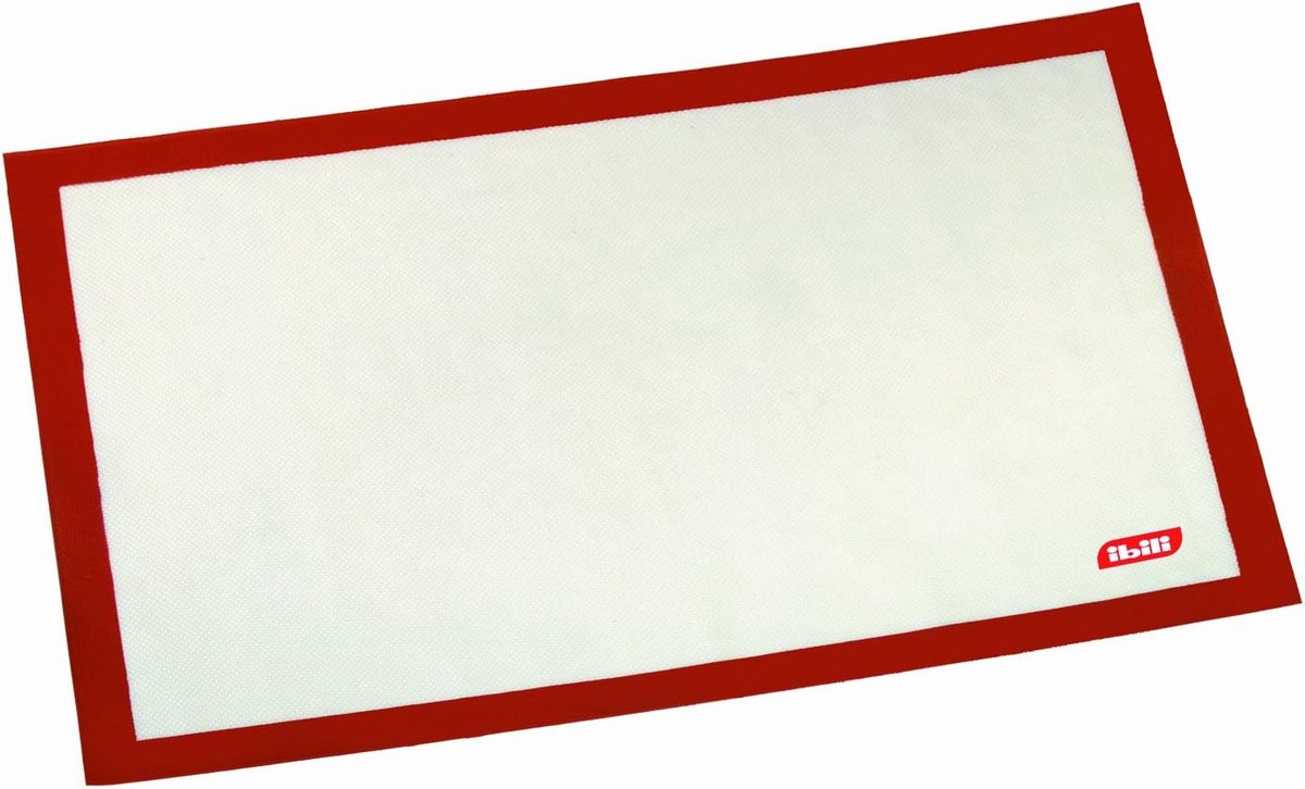 Hittebestendige Bakmat Glasvezel & Siliconen Rood/Wit 40x30 cm - Antiaanbaklaag voor Oven