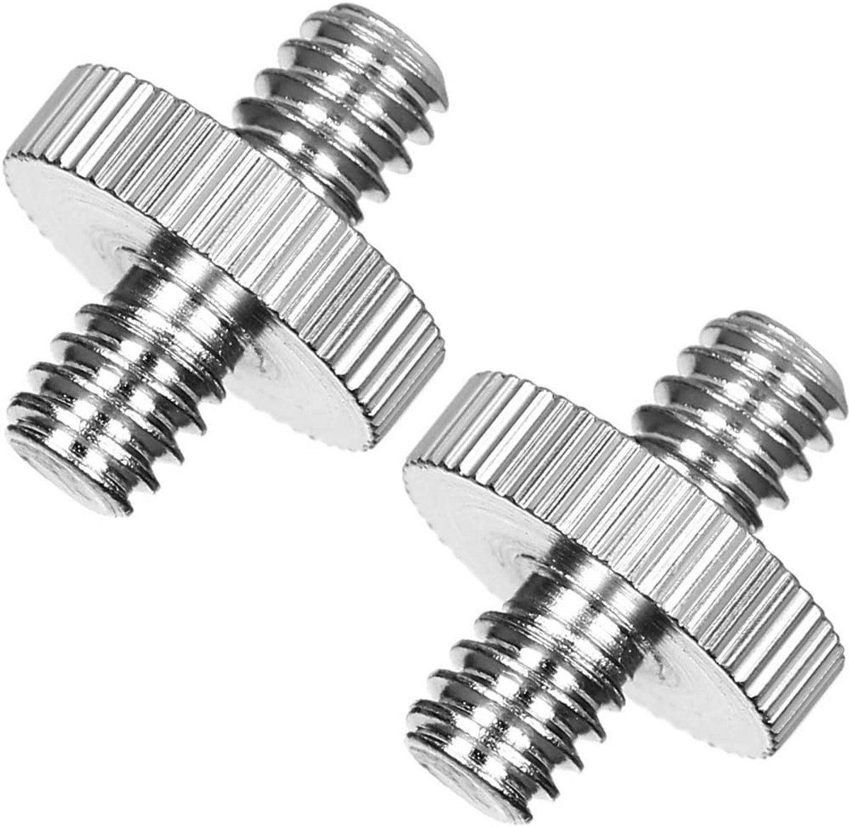 2x Statief Schroefadapter (1/4 inch Male naar 1/4 inch Male) voor Camera en Accessoires
