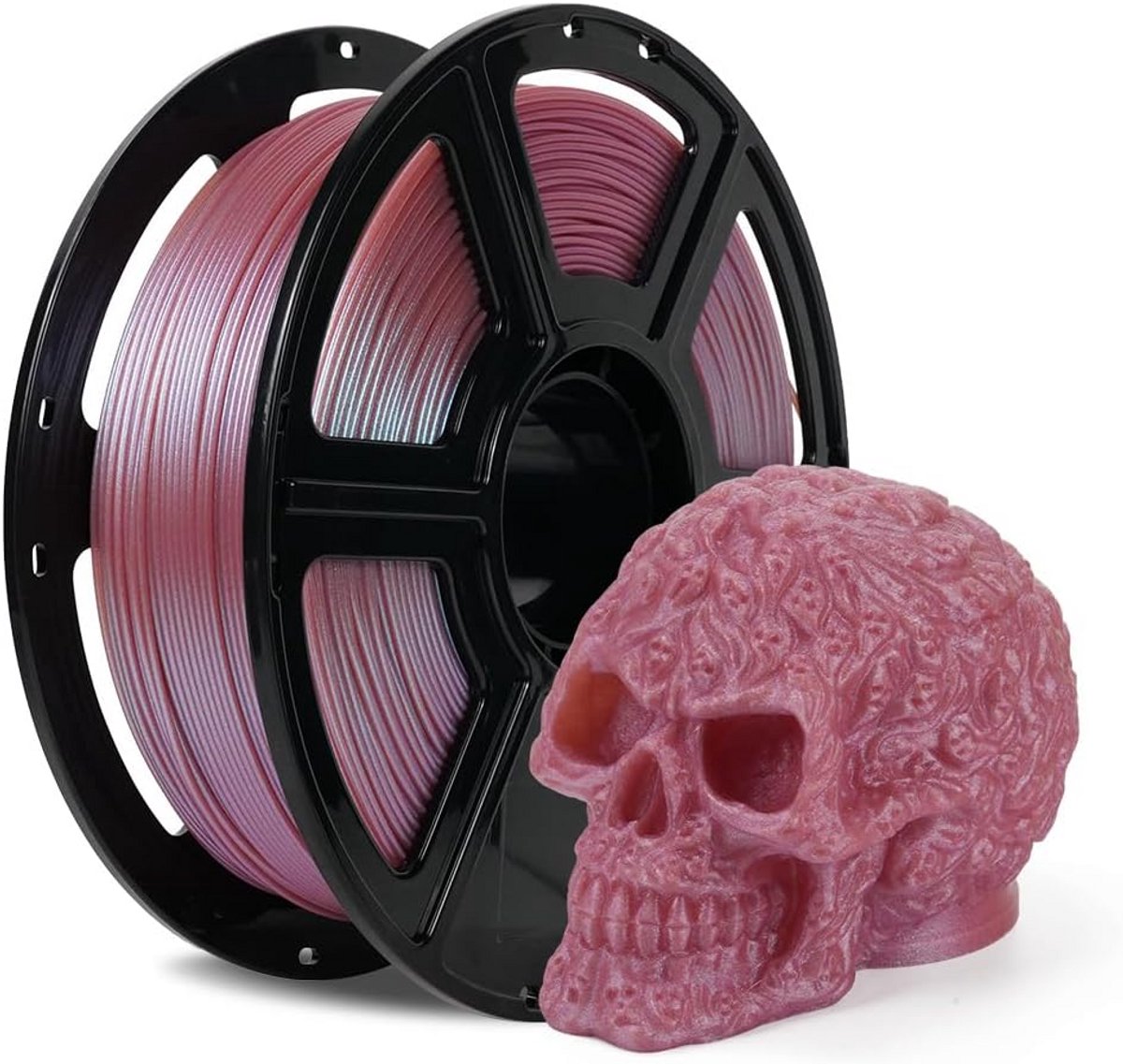 PLA filament 1,75 mm kleurveranderend met licht en hoek 1 kg roze kwarts