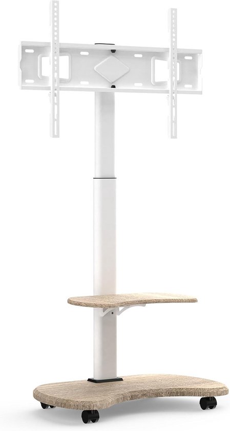 TVON Tv-vloerstandaard Met Verborgen Wielen – Geschikt Voor 32-70 Inch, In Hoogte Verstelbaar, VESA Tot 400x400 Mm
