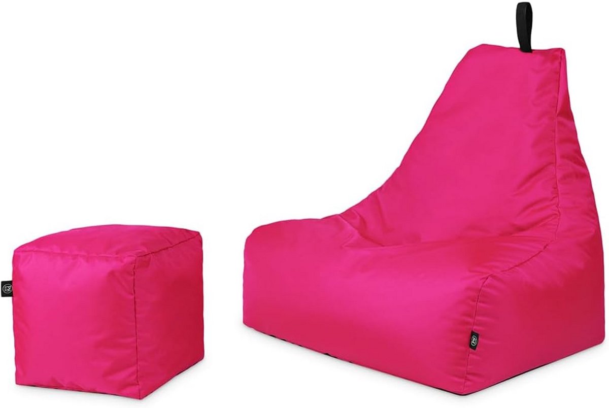 Grote Zitzak met Kubus Kruk voor Lounge en Gaming - Comfortabel Zitkussen