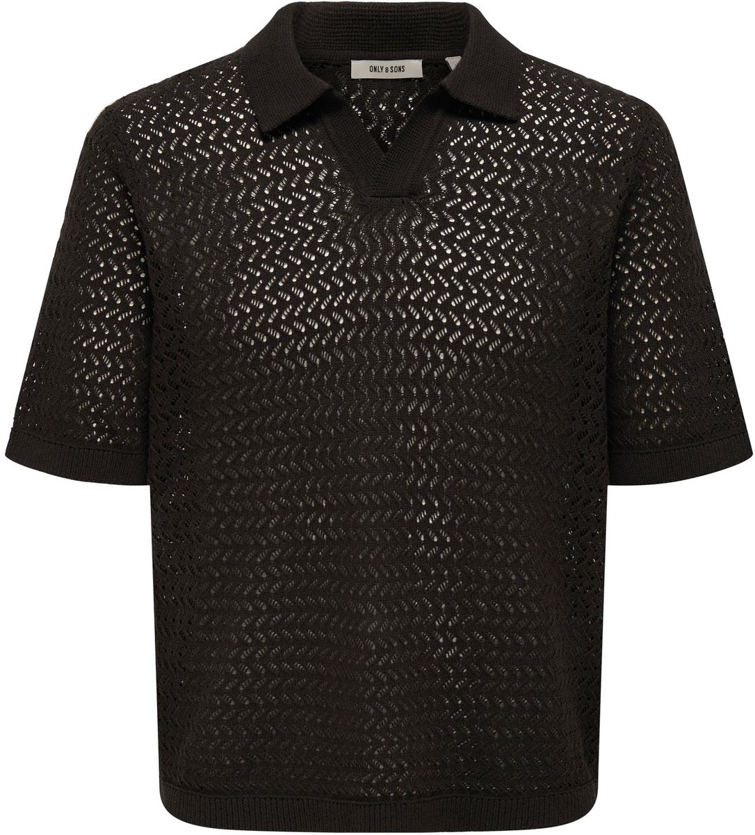 ONLY&SONS - ONSNYLE 5 SS SPLIT POLO KNIT CS - Heren - Gebreide truien