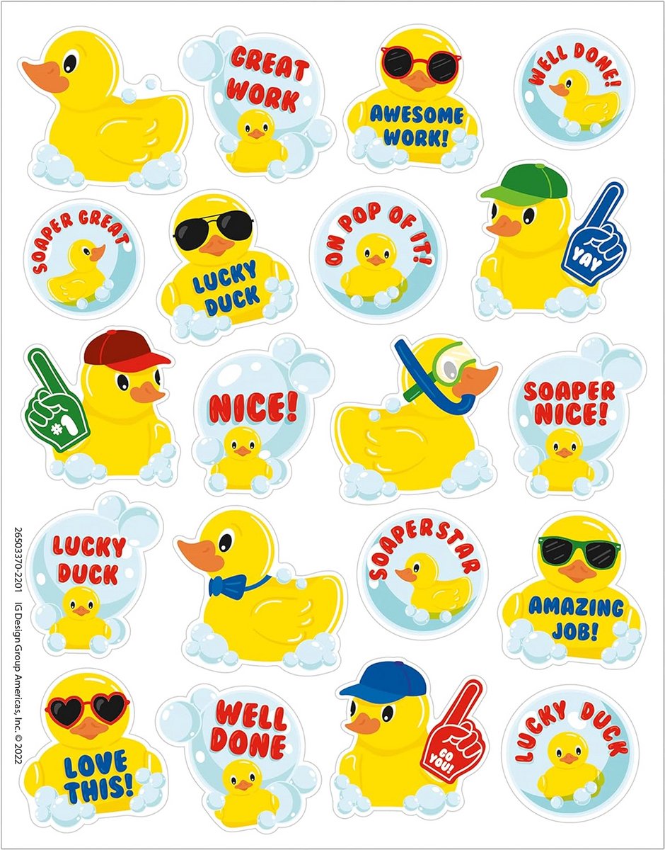 Geurstickers met Eendjes in Bellenbad, 80 Stuks