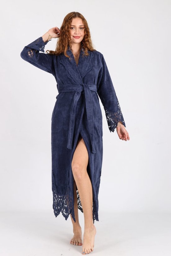 Dames Badjas Anna / Blauw / XXL