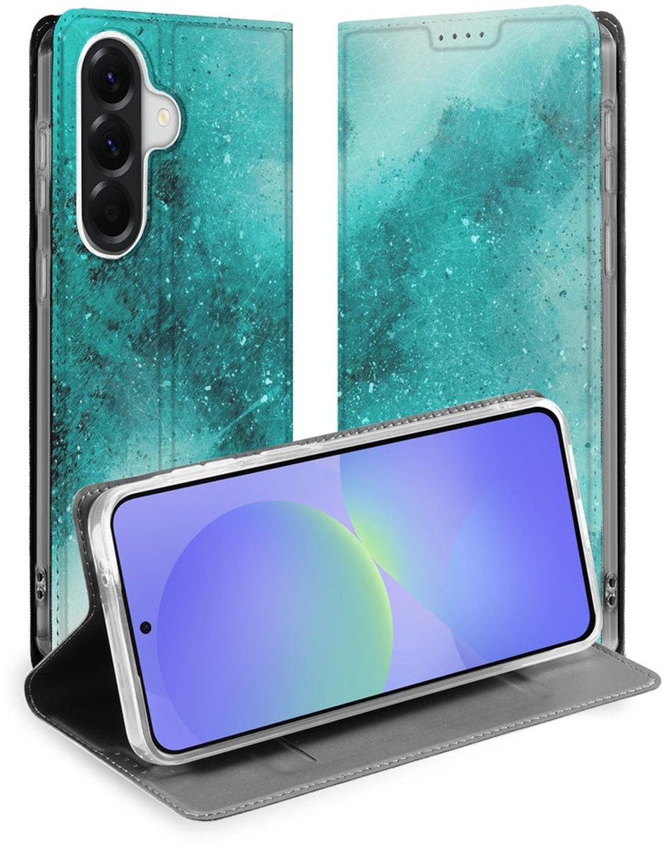 Book Case Samsung Galaxy A37 Painting Blue