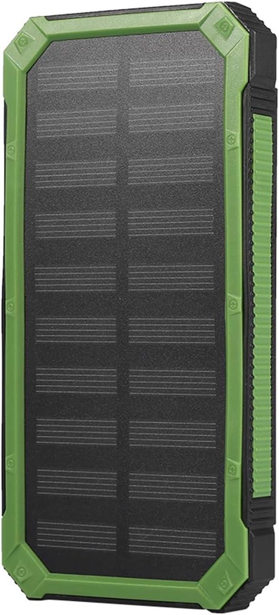 Draagbare Zonne-energie Oplader Powerbank 20000mAh Grote Capaciteit Snel Opladend Batterijpakket voor Thuis, Reizen en Kamperen - DIY-set Dual USB Mobiele Zonne-energiebankbehuizing - Groenteprint – foto 8