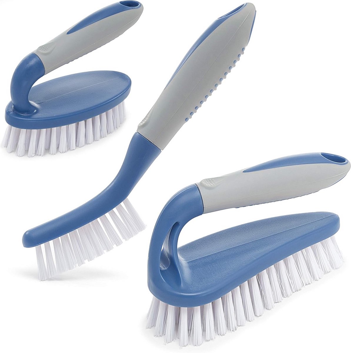 Set van 3 Krachtige Scrubborstels voor Grondige Reiniging van Tegels en Voegen