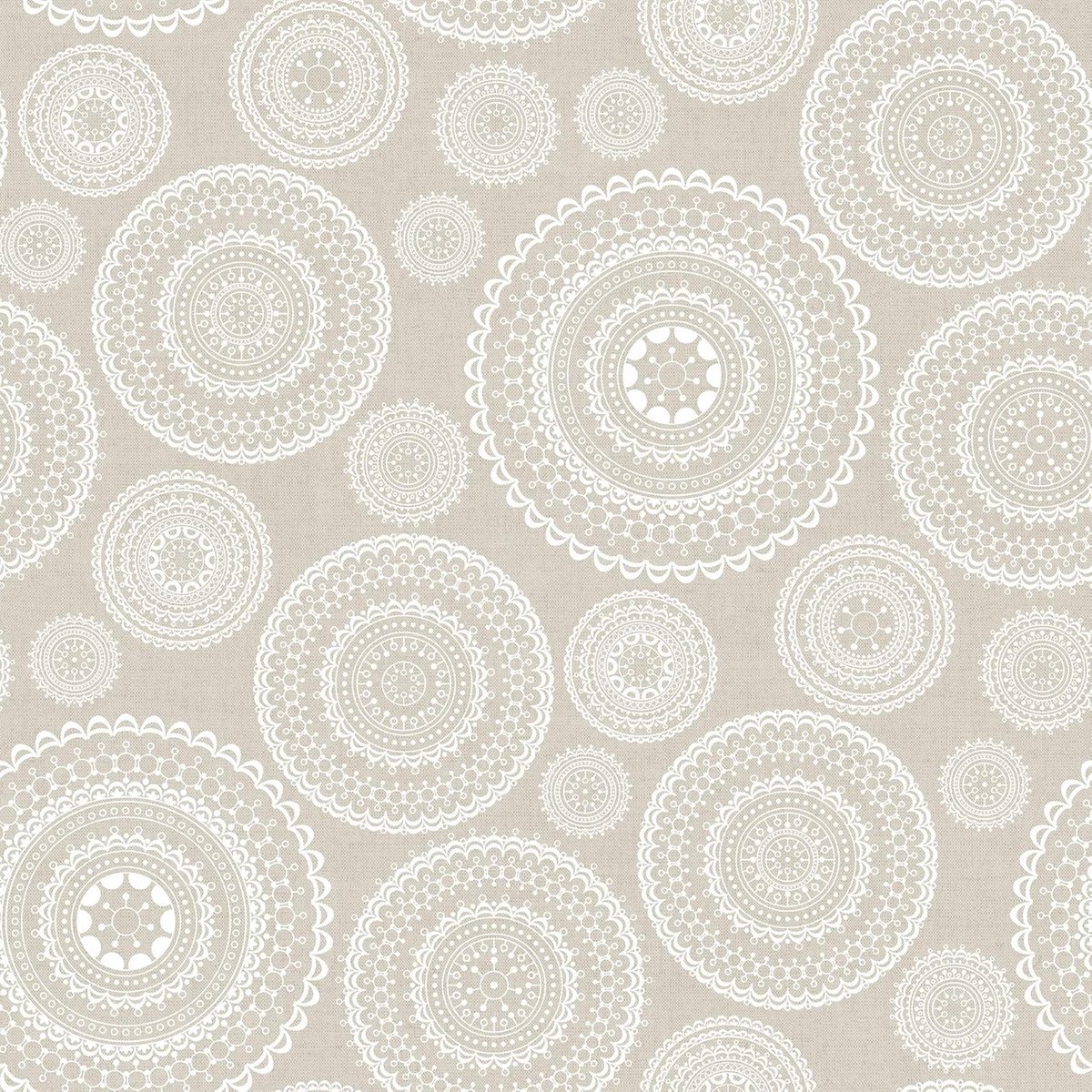 Waterdicht en Vlekafstotend Tafelkleed met Mandala Print - Beige - 100x140 cm