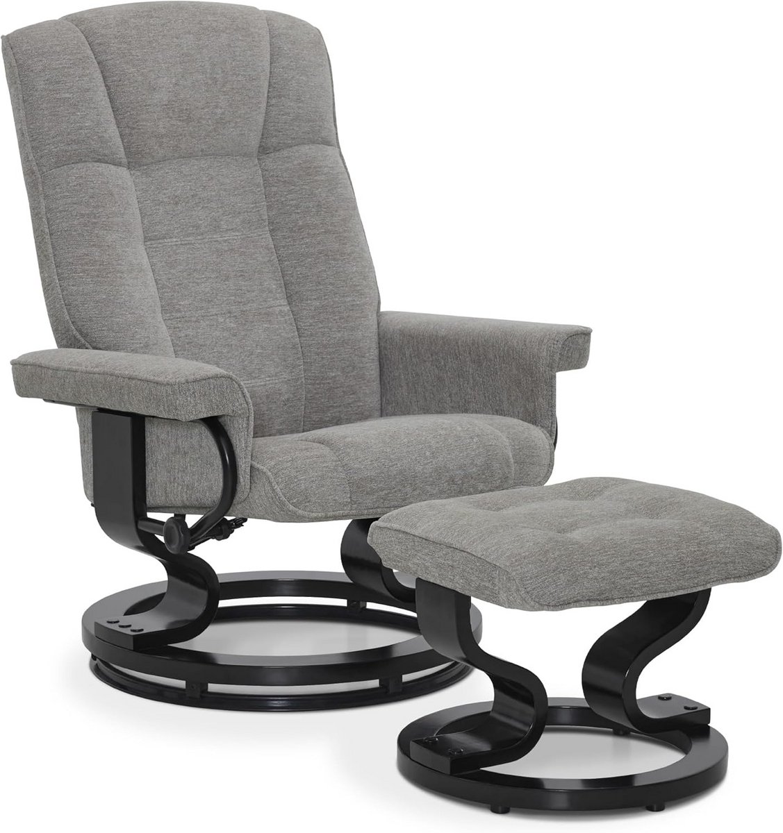 Luxe Relaxfauteuil met Voetenbank en 360° Draaifunctie - Tot 120 kg