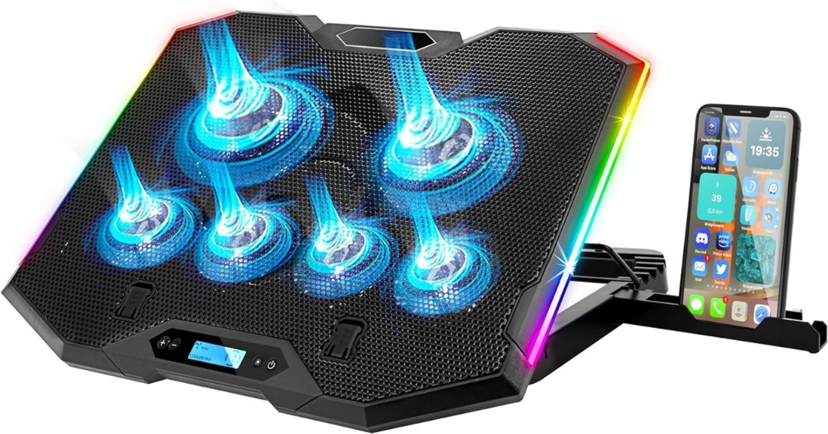 SCH® Laptop Cooler - Zwart - 41cm x 30cm x 4cm