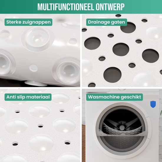 Strex Badmat / Antislipmat Douche - 53x53CM - Met Zuignappen - Douchemat Antislip voor Douche - Badkamermat