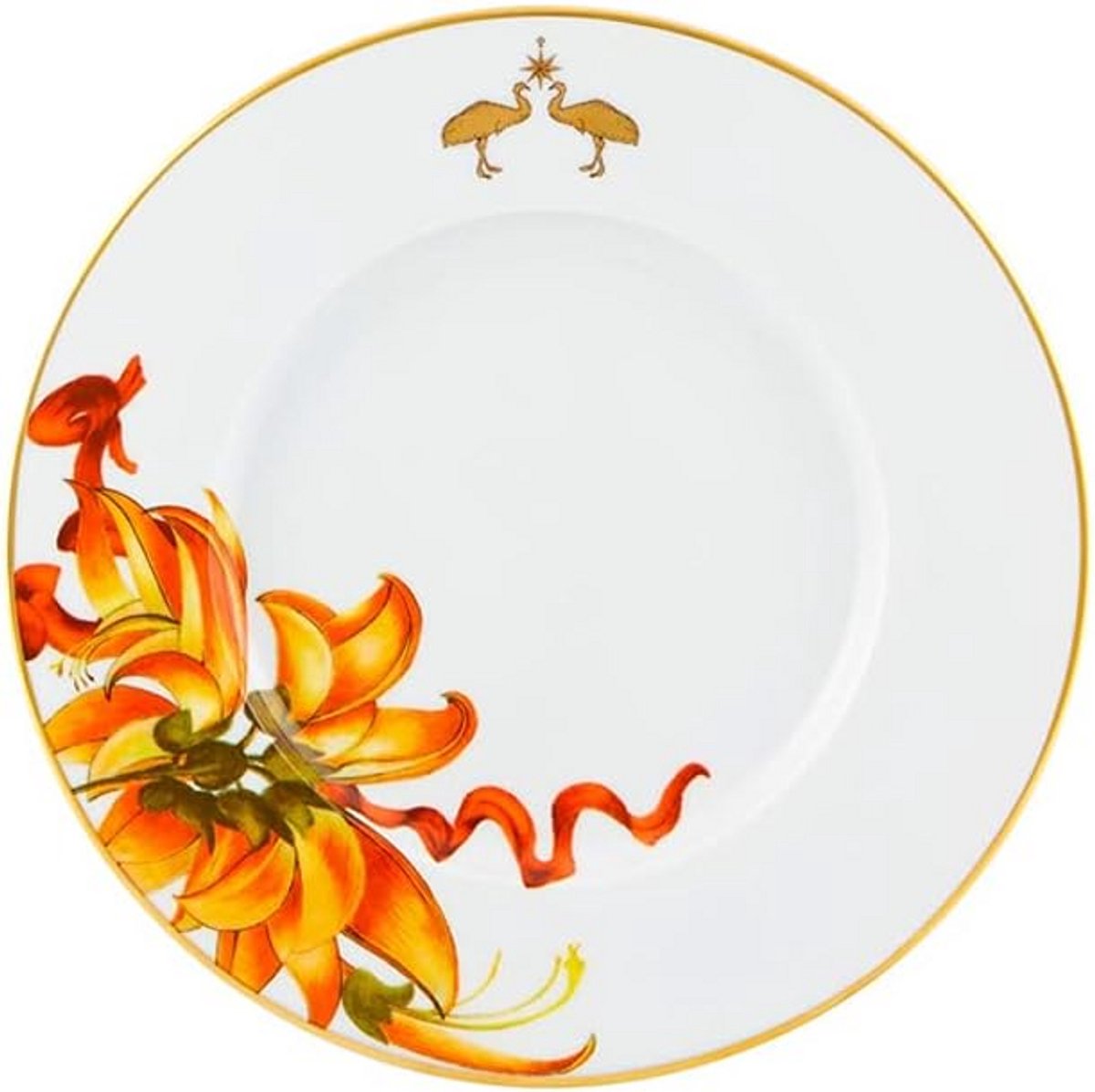 Set van 4 Porseleinen Dessertborden met Amazone Decoratie