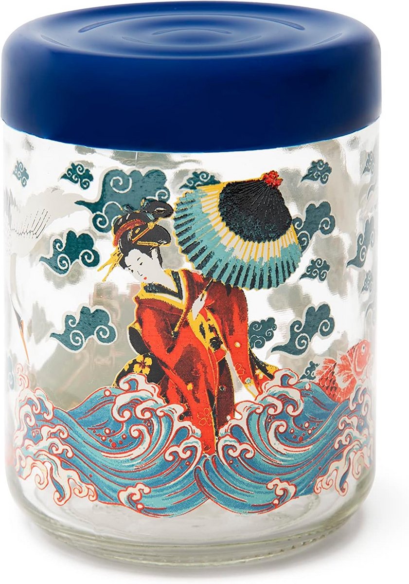 Glazen Voorraaddoos met Deksel 800 ml - Kimono Decor