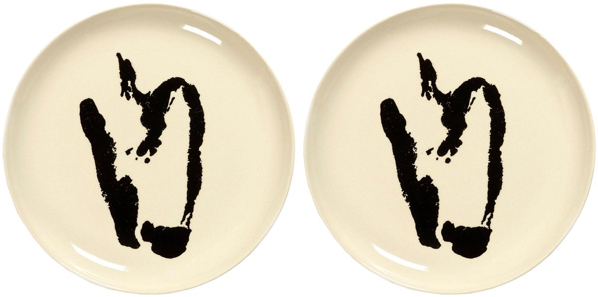 Serax - Ottolenghi Feast - Bord M - Wit/Zwart - 22 Ø - 2 stuks