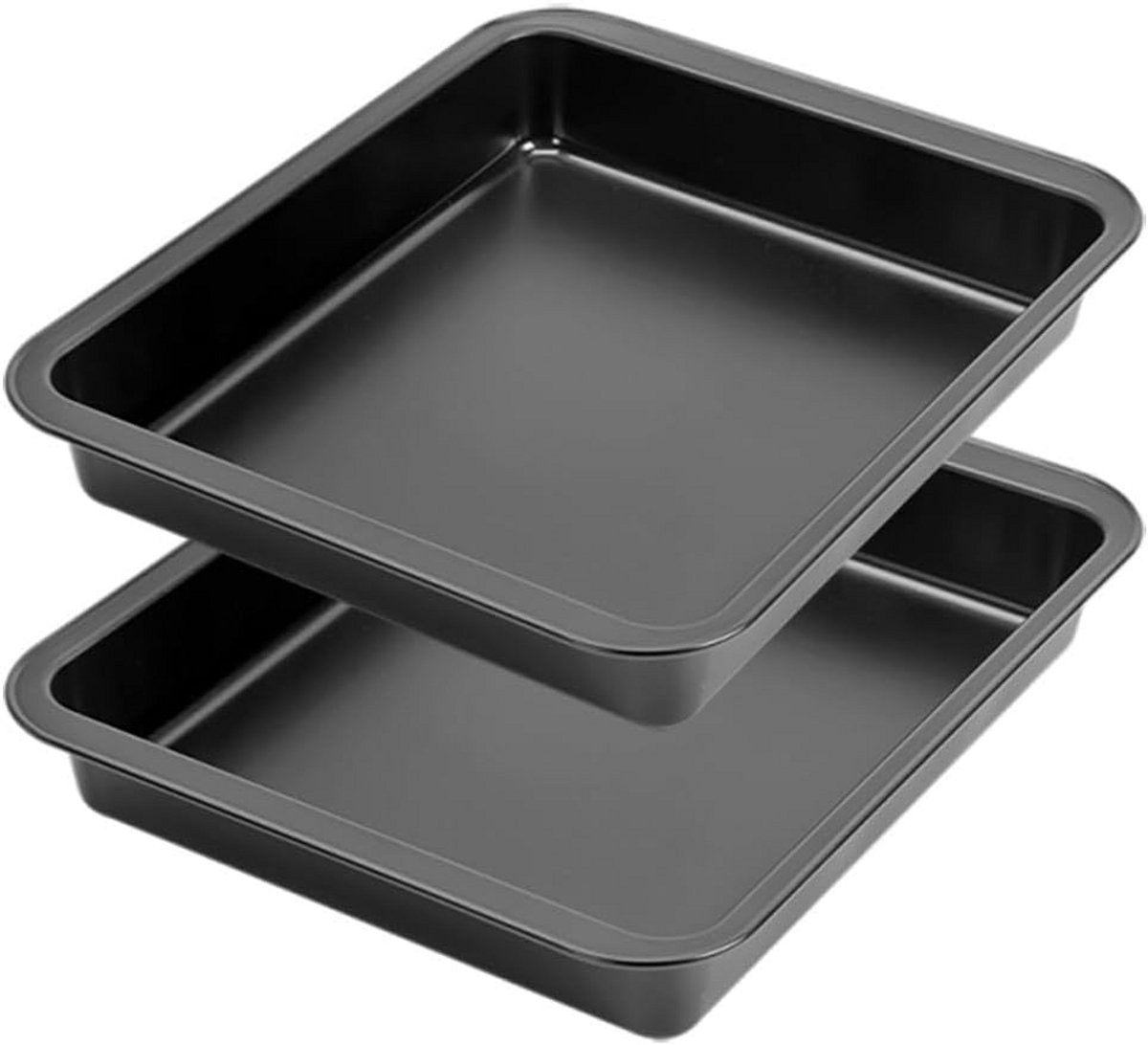 Set van 2 Vierkante Bakvormen - Non-Stick Bakblikken - Koolstofstaal - 25x25 cm