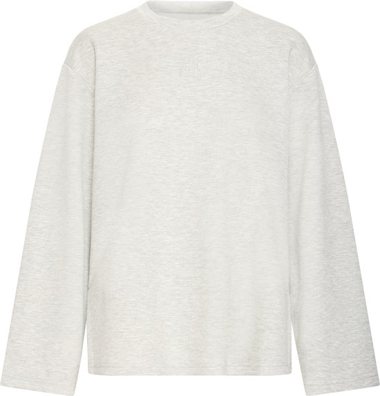 Ichi IHCOZY LS Dames Trui - Light grey melange