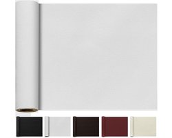 Zelfklevende Reparatiestickers voor Leer en Kunstleer - Meubelstickers voor Bank, Zetel, Auto en meer (Zwart/Wit)