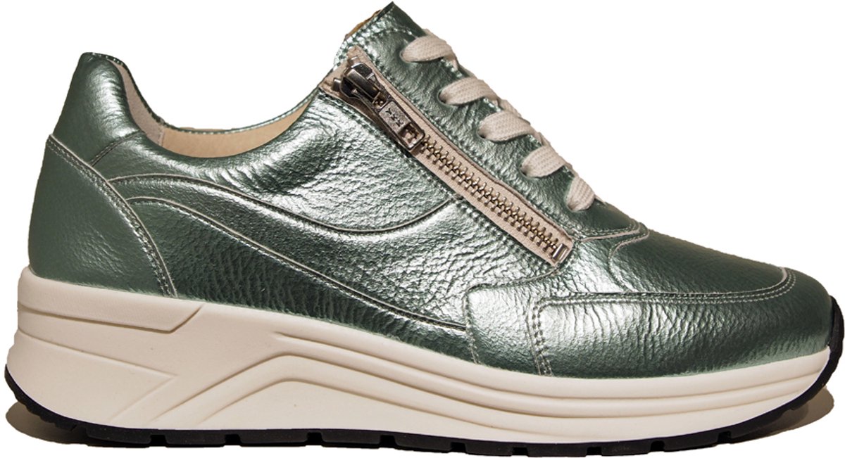 Solidus groene metallic dames sneakers