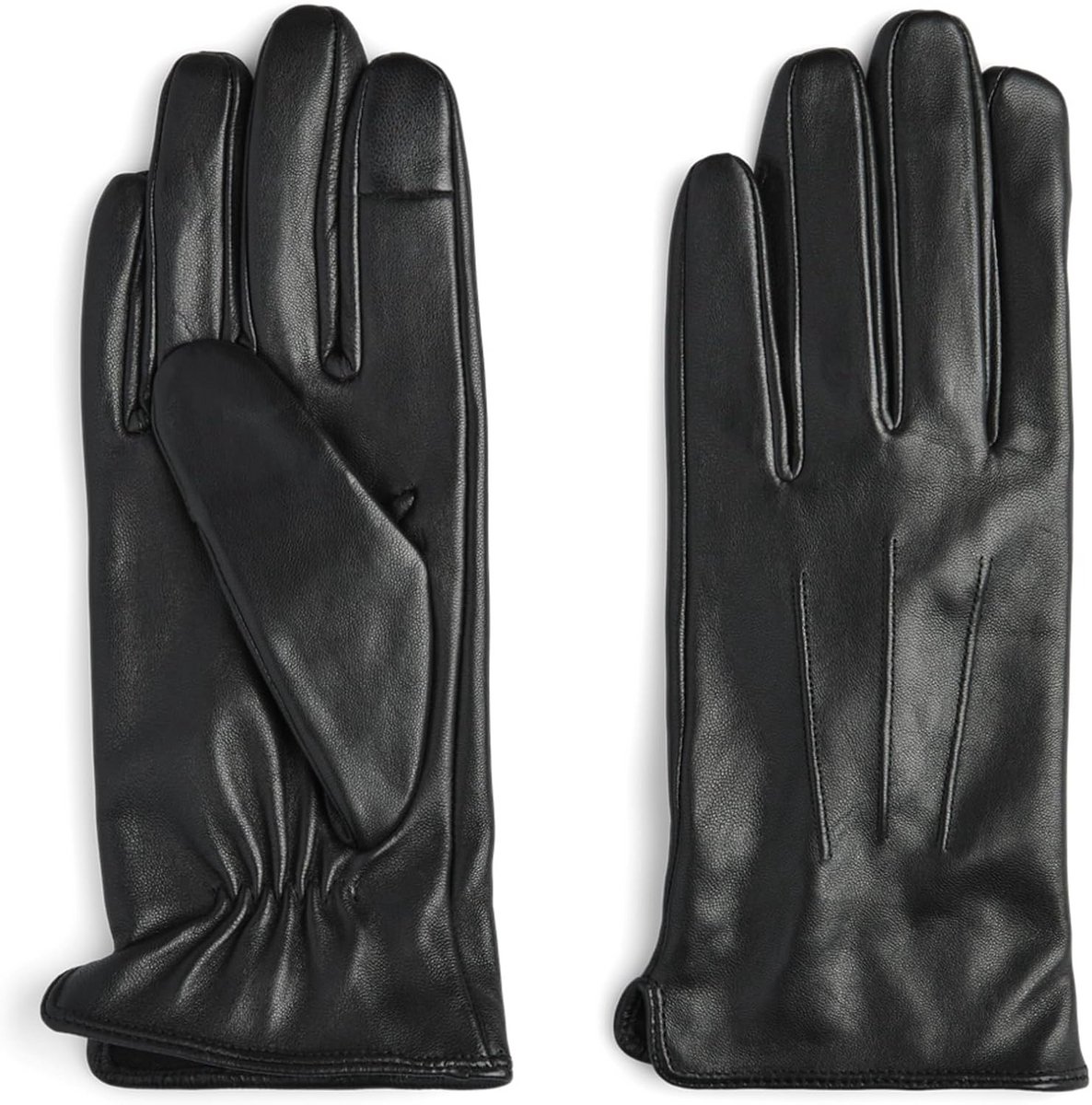 Leren Smart Gloves voor Dames - Zwart - Met Touchscreen Functionaliteit