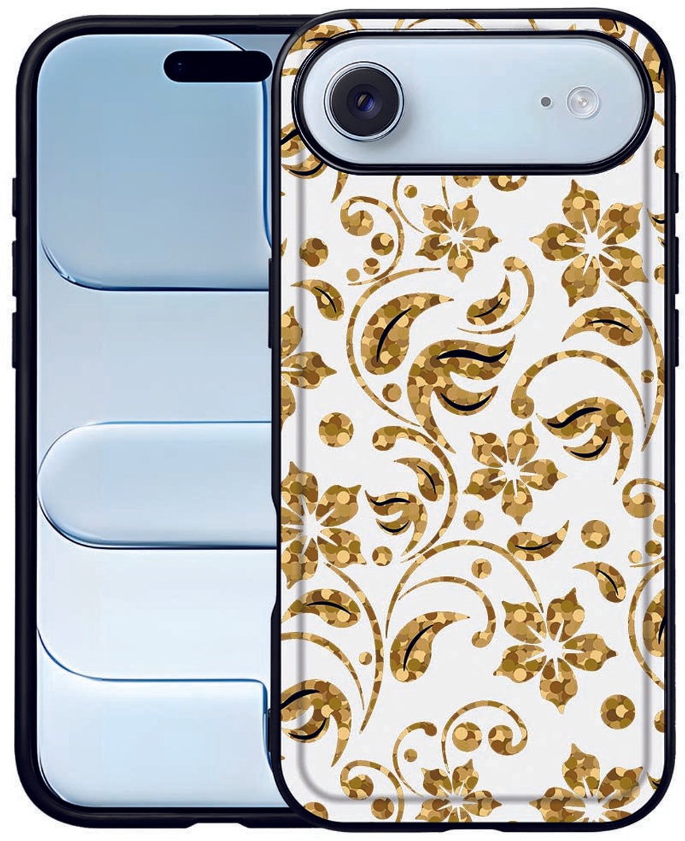 Gouden Bloemen Backcover Hoesje Apple iPhone Air