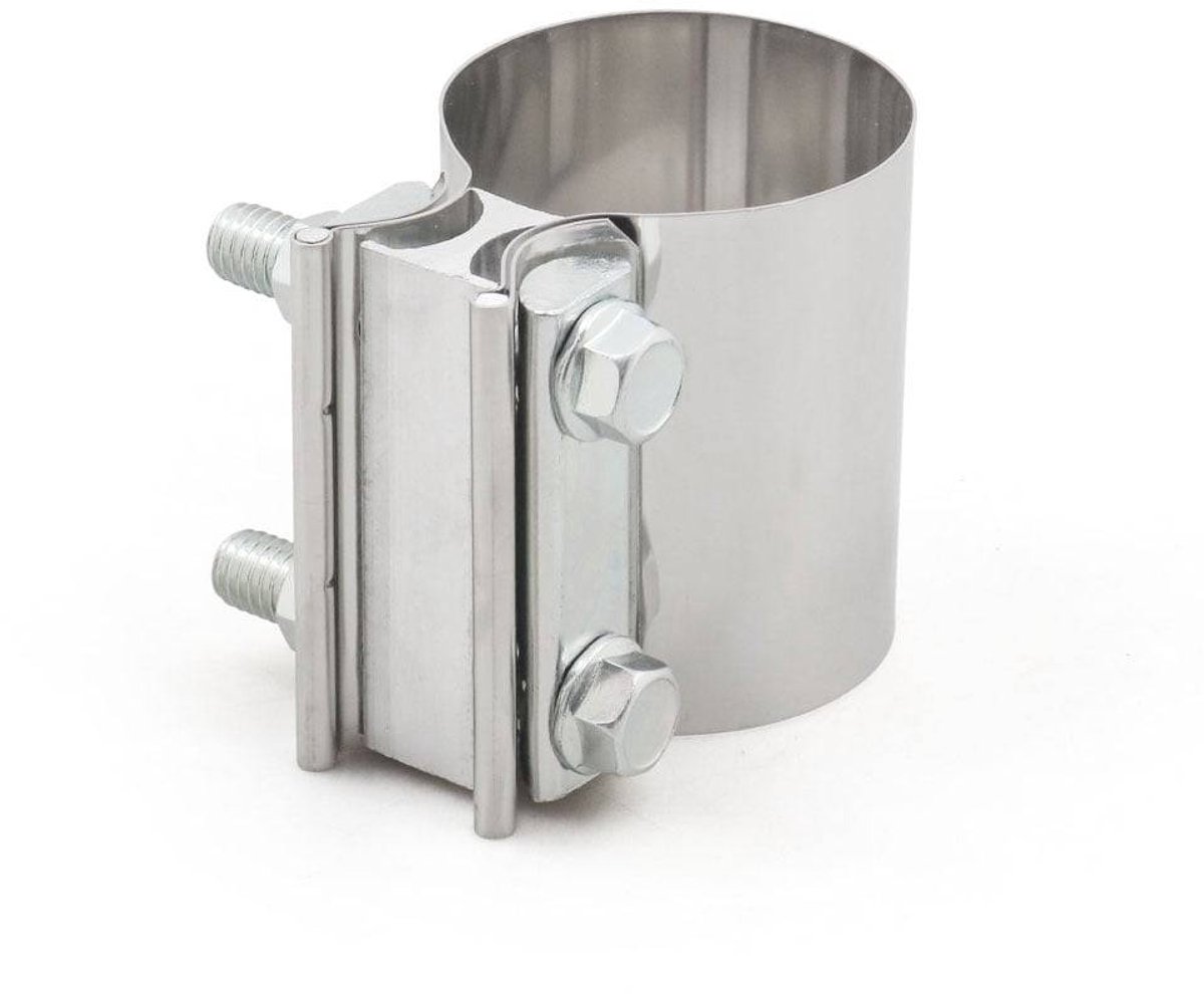 VCTparts® Uitlaatklem 2.25inch 57mm Mof Adapter Koppelstuk - Universeel RVS T304 met Stootvoeg Beugel