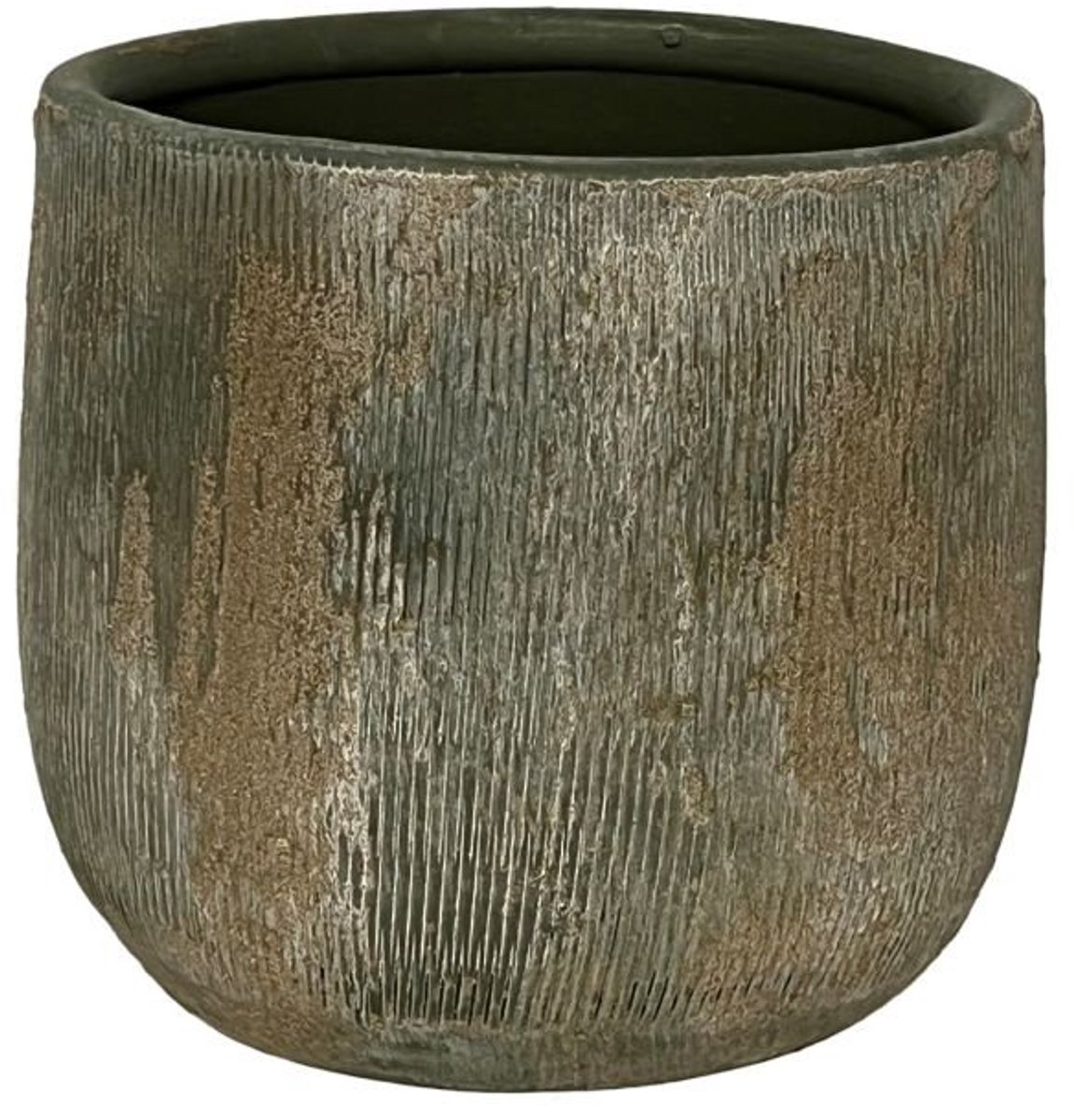 Bloempot Miami - d19 x h17cm - Groen Cement