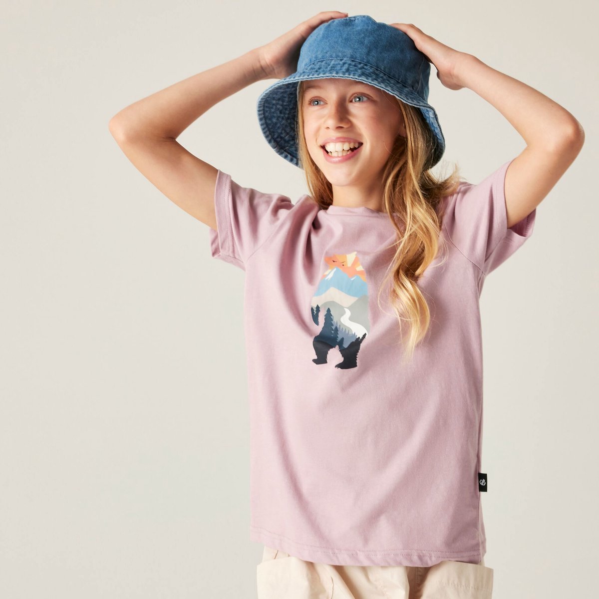 Dare2B Kids Trailblazer III T-shirt met korte mouwen en grafische print Roze