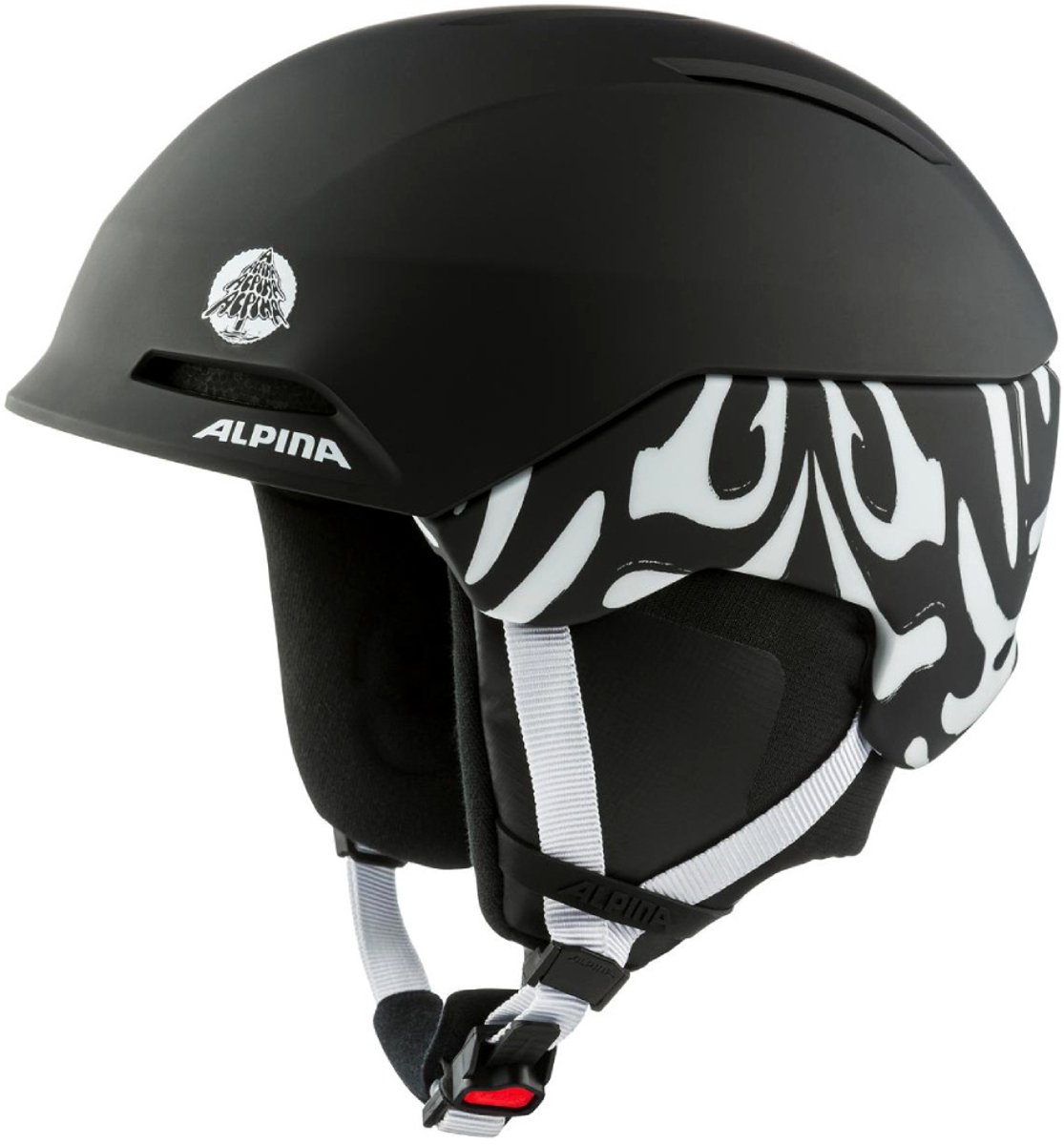 Alpina Nax Skihelm | Litoff Black White | Maat: 55 - 59 cm