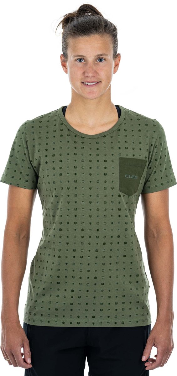 CUBE Organisch WS Fietsshirt PEDAL OLIVE L (40)